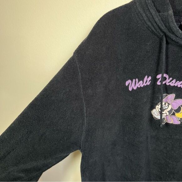 ✨ Vintage Disney Black Minnie Mouse Walt Disney World Terry Sweatshirt Large - Picture 5 of 11